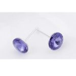  Kirschförmiges Schmuckset, Tansanit, verziert mit Swarovski-Kristallen