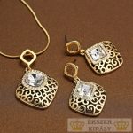  Rhombus-Schmuckset, verziert mit Swarovski-Kristallen