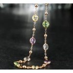  Runde Steinkette, verziert mit Swarovski-Kristallen