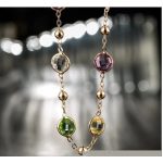  Runde Steinkette, verziert mit Swarovski-Kristallen