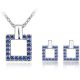  Quadratisches Schmuckset, Saphir