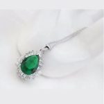  Tropfenförmiges Schmuckset, Grün