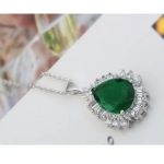  Tropfenförmiges Schmuckset, Grün