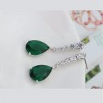  Tropfenförmiges Schmuckset, Grün