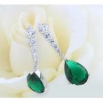  Tropfenförmiges Schmuckset, Grün