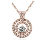  Dreifache runde Halskette, Roségold, Roségold