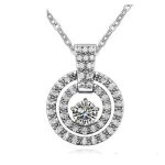  Dreifache runde Halskette, Kristall