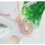  Dreifache runde Halskette, Roségold, Roségold