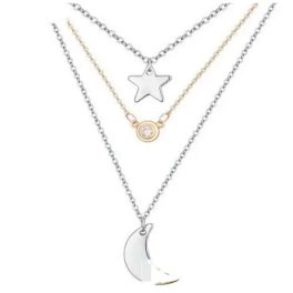  Stern und Mond, dreifache Halskette
