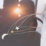  Stern und Mond, dreifache Halskette