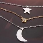  Stern und Mond, dreifache Halskette