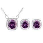  Abgerundetes Schmuckset, Amethyst