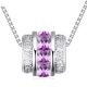 Halskette mit Perlenanhänger, Amethyst