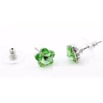  Pflaumenblüten-Schmuckset, Peridotgrün, verziert mit Swarovski-Kristallen