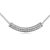  Gebogene zylindrische Halskette, Rhodium