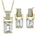  Würfelförmiges Schmuckset, verziert mit Swarovski-Kristallen