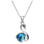  Halskette mit Schwanenanhänger, Crystal BBL, verziert mit Swarovski-Kristallen