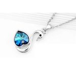  Halskette mit Schwanenanhänger, Crystal BBL, verziert mit Swarovski-Kristallen