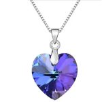  Halskette mit Herzanhänger, Crystal HEL, verziert mit Swarovski-Kristallen