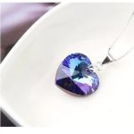  Halskette mit Herzanhänger, Crystal HEL, verziert mit Swarovski-Kristallen