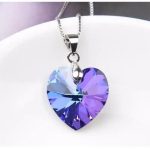  Halskette mit Herzanhänger, Crystal HEL, verziert mit Swarovski-Kristallen