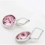  Mini-Piercing-Ohrringe, Light Rose, verziert mit Swarovski-Kristallen