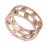 Ring aus Zirkonia mit Blattmuster, funkelndes Gold, 6,5