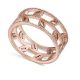  Ring aus Zirkonia mit Blattmuster, funkelndes Gold, 6,5