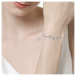 Silbernes Tennisarmband, endlos, Kristall