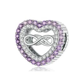 Silberanhänger, Herz mit dem Unendlichkeitssymbol