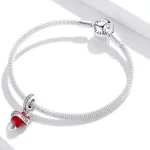 Silberner Anhänger, Gitarre mit Herz