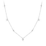 Silberne Halskette mit Herzen