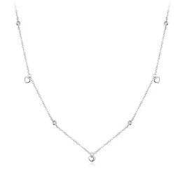 Silberne Halskette mit Herzen