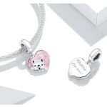 Silberanhänger, Herz mit Mops