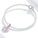 Silberanhänger, Herz mit Mops