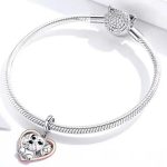 Silberanhänger, Herz mit Welpe