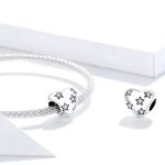 Silberanhänger, Herz mit Sternen