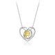 Silberne Herzkette mit vergoldetem Herz