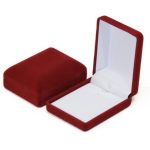 Samt-Schmuckkästchen für Halskette, rot und weiß