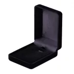 Samt-Schmuckkästchen für Halskette, schwarz