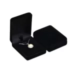 Samt-Schmuckkästchen für Halskette, schwarz