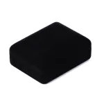 Samt-Schmuckkästchen für Halskette, schwarz