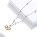 Silberne Halskette mit Büffelanhänger