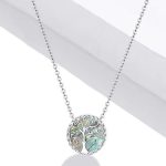 Silberne Halskette mit Lebensbaum-Anhänger