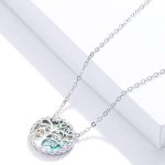 Silberne Halskette mit Lebensbaum-Anhänger