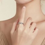 Silberring, geflochten, Größe 8