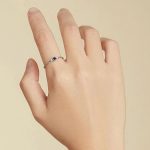 Silberring mit blauem Stein, Größe 6