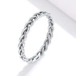  Silberring mit Flechtstruktur, Größe 6