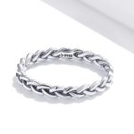  Silberring mit Flechtstruktur, Größe 9