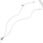 Silberne Halskette mit Hand der Fatima-Anhänger